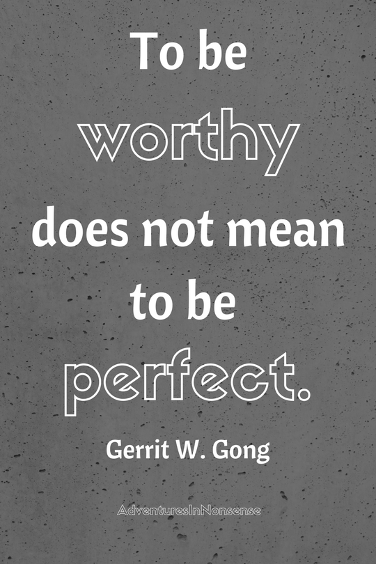 perfection is not worth